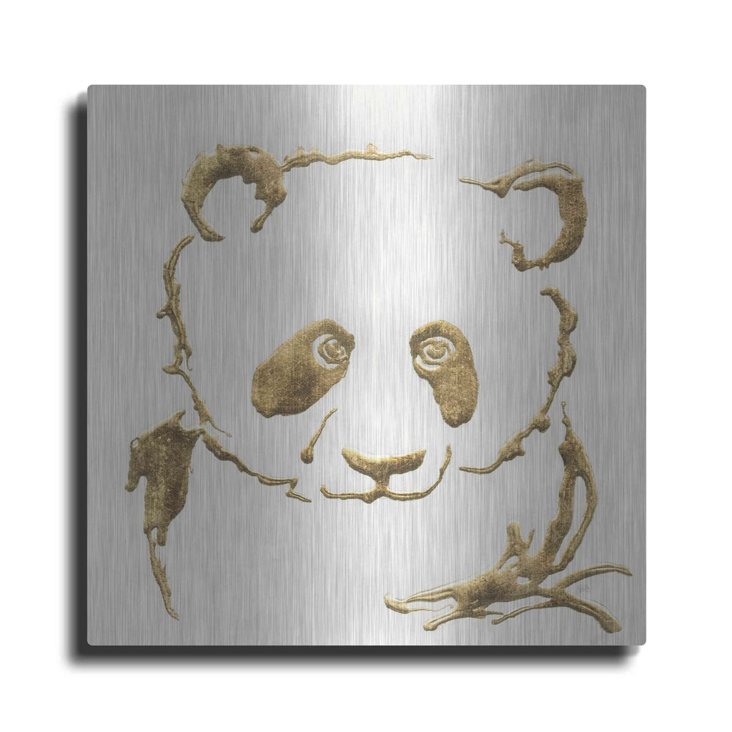 'Gilded Panda' by Chris Paschke – Metal Wall Art