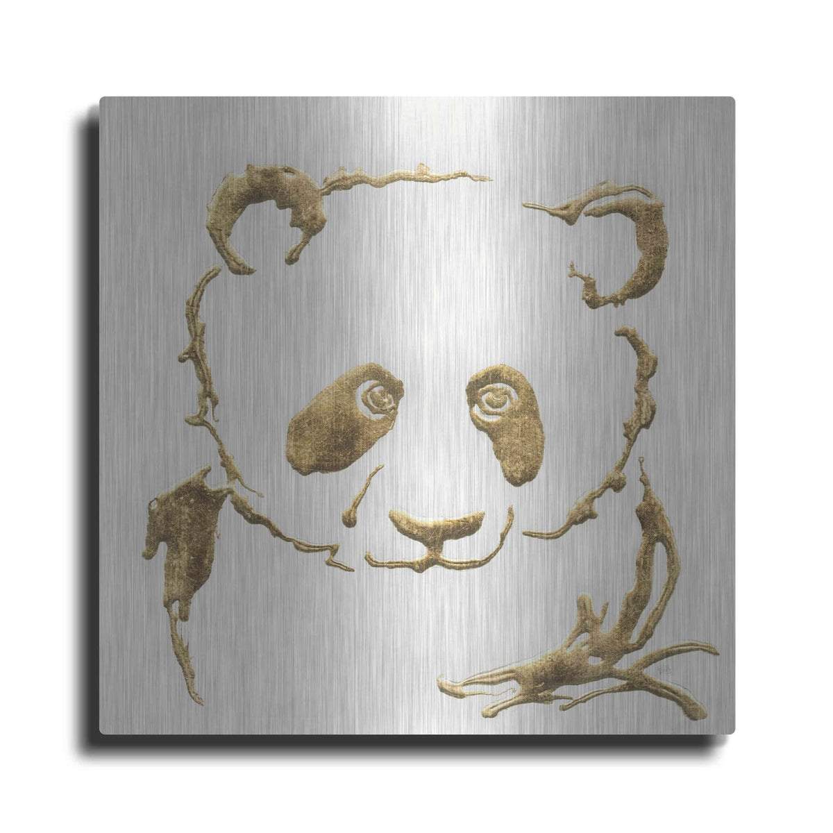 'Gilded Panda' by Chris Paschke – Metal Wall Art