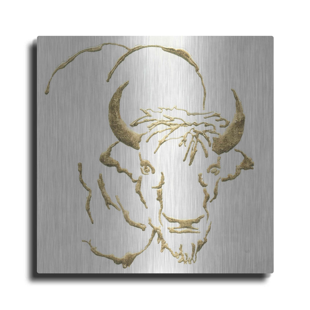 'Gilded Bison' by Chris Paschke – Metal Wall Art