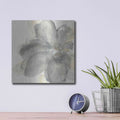 'Floral Gray I' by Chris Paschke – Metal Wall Art, 12x12 room view