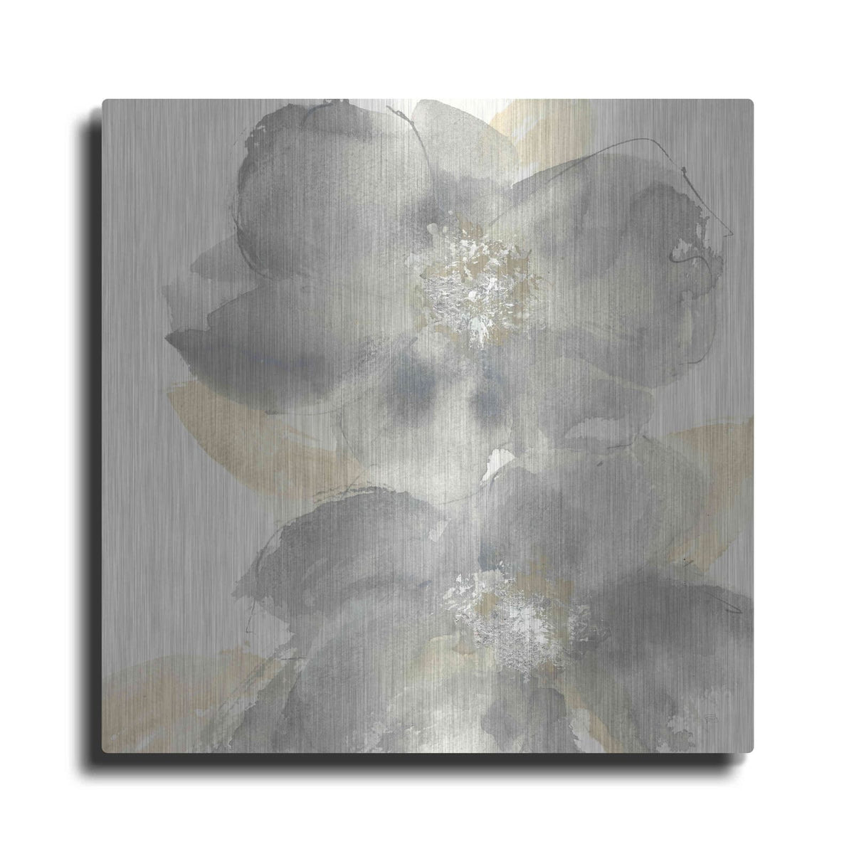 'Floral Gray II' by Chris Paschke – Metal Wall Art