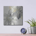 'Gray And Silver Flowers II' by Chris Paschke – Metal Wall Art, 12x12 room view
