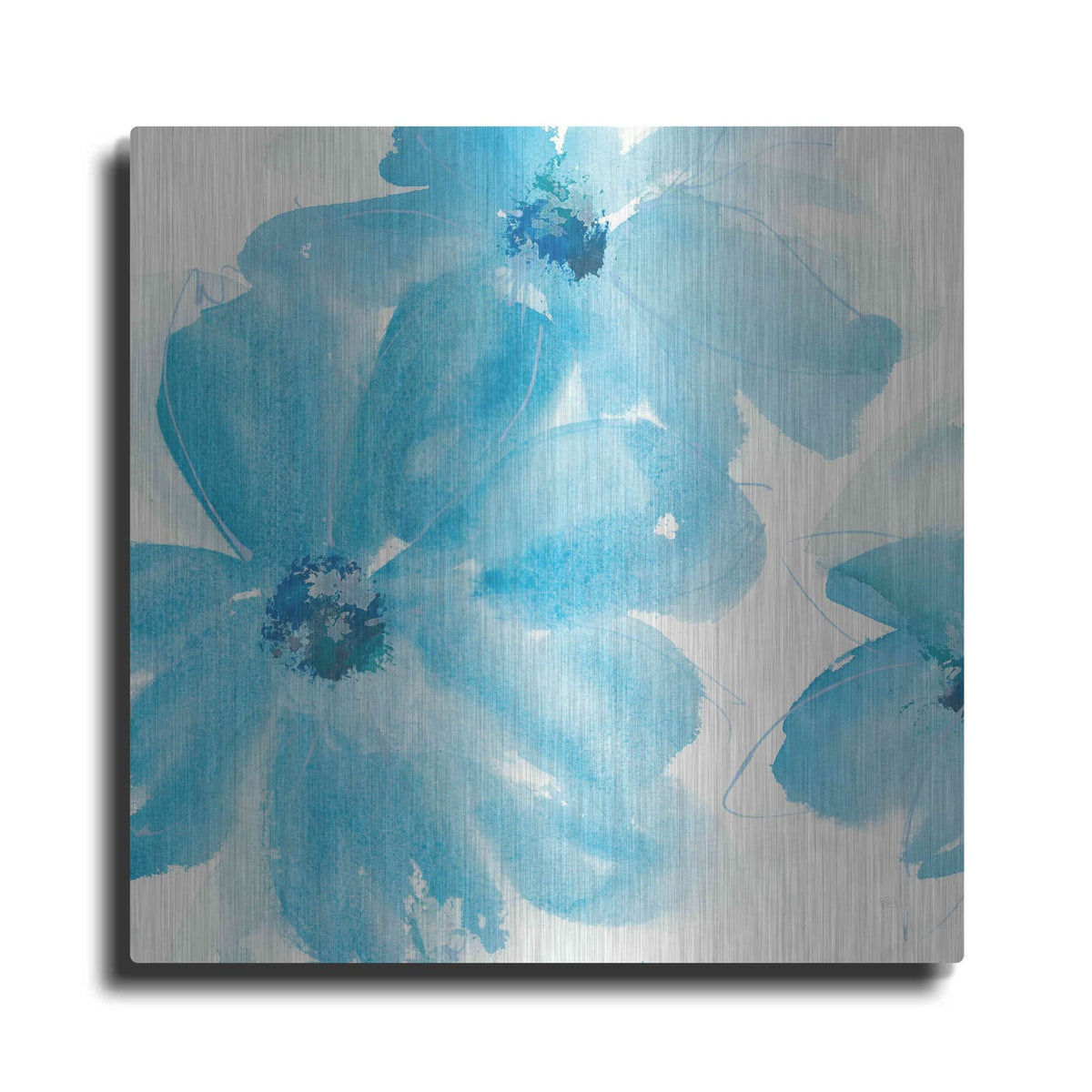 'Aqua Mint Clematis I' by Chris Paschke – Metal Wall Art