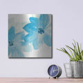 'Aqua Mint Clematis II' by Chris Paschke – Metal Wall Art, 12x12 room view