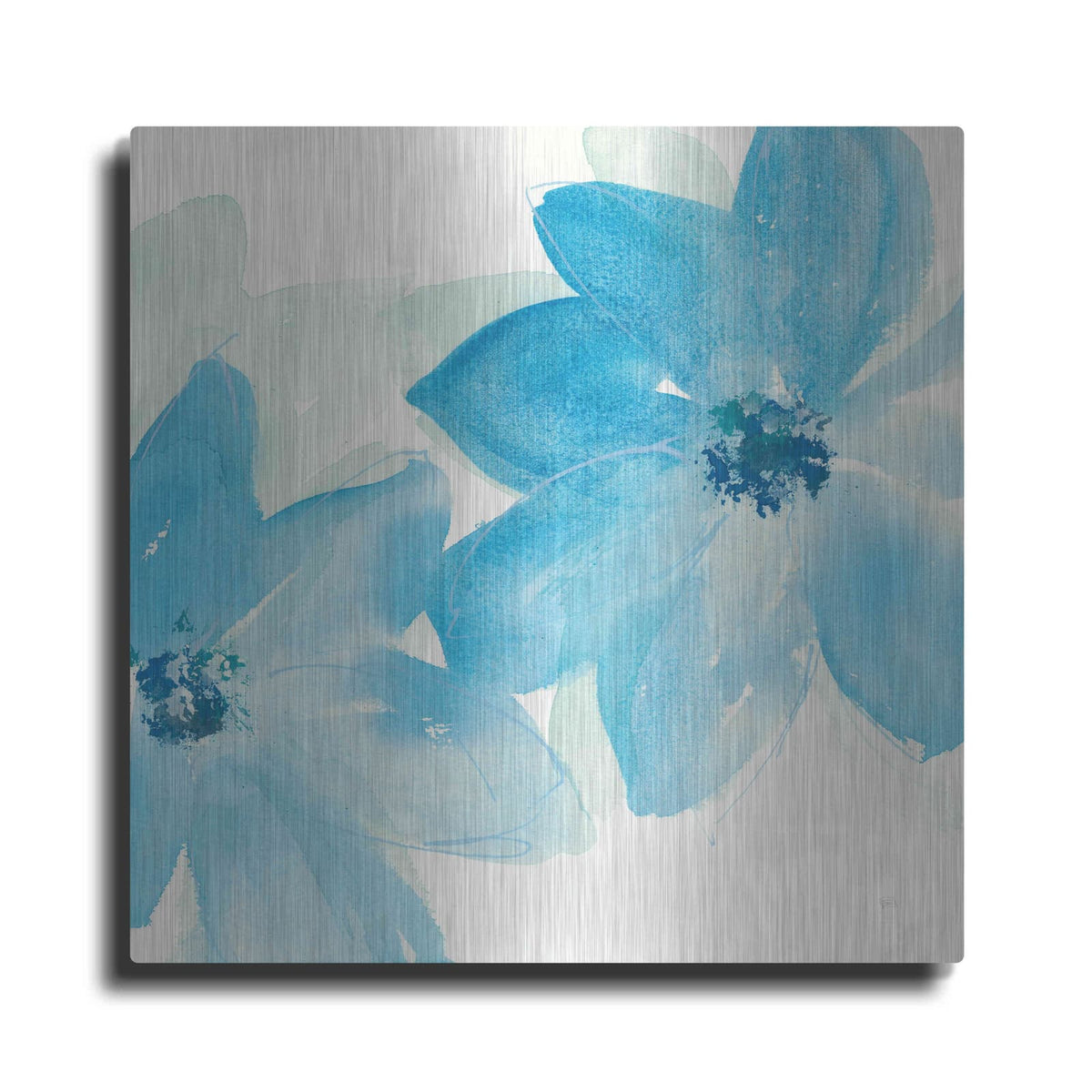 'Aqua Mint Clematis II' by Chris Paschke – Metal Wall Art