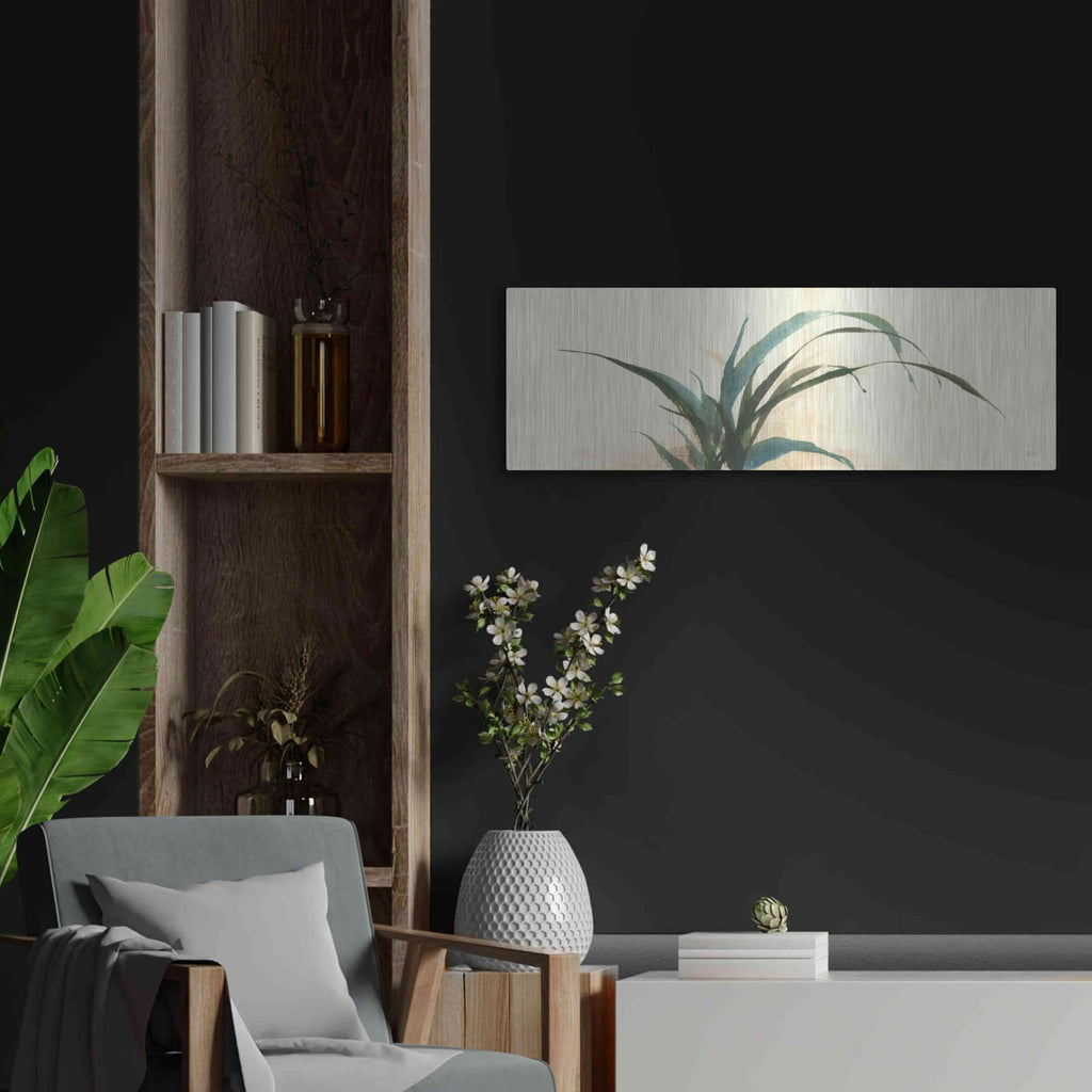 'Horizontal Grass I' by Chris Paschke – Metal Wall Art, 36x12 room view