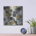 'Gold Squares III' by Chris Paschke – Metal Wall Art, 12x12 room view