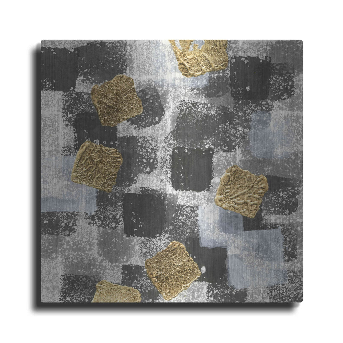 'Gold Squares III' by Chris Paschke – Metal Wall Art