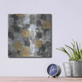 'Gold Squares IV' by Chris Paschke – Metal Wall Art, 12x12 room view