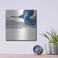 'Sapphire And Gray I' by Chris Paschke – Metal Wall Art, 12x12 room view