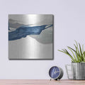 'Sapphire And Gray III' by Chris Paschke – Metal Wall Art, 12x12 room view