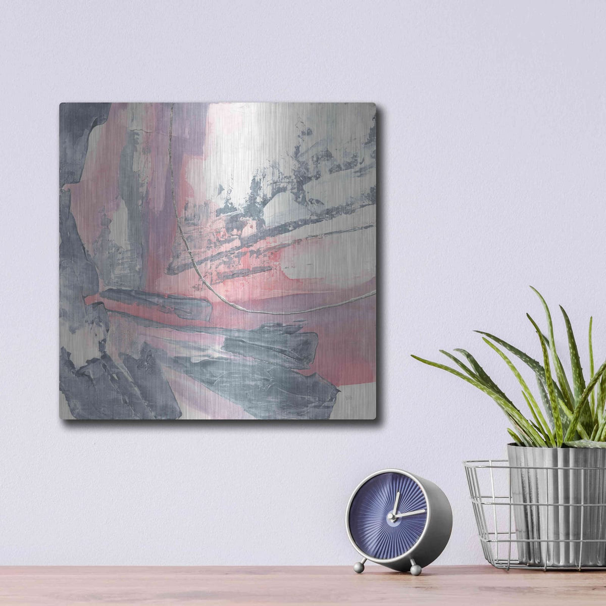 'Whitewashed Blush I' by Chris Paschke – Metal Wall Art, 12x12 room view