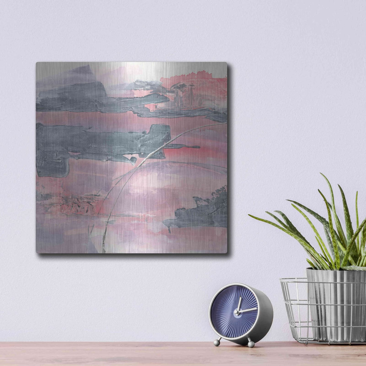 'Whitewashed Blush II' by Chris Paschke – Metal Wall Art, 12x12 room view