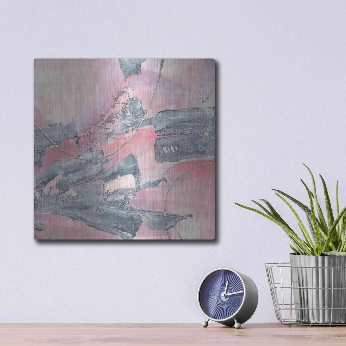 'Whitewashed Blush III' by Chris Paschke – Metal Wall Art, 12x12 room view