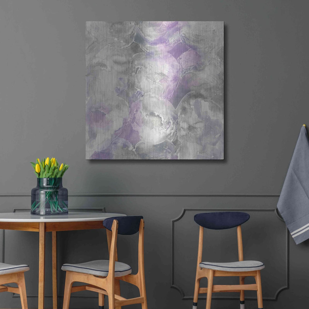 'Amethyst Circles I' by Chris Paschke – Metal Wall Art, 36x36 room view