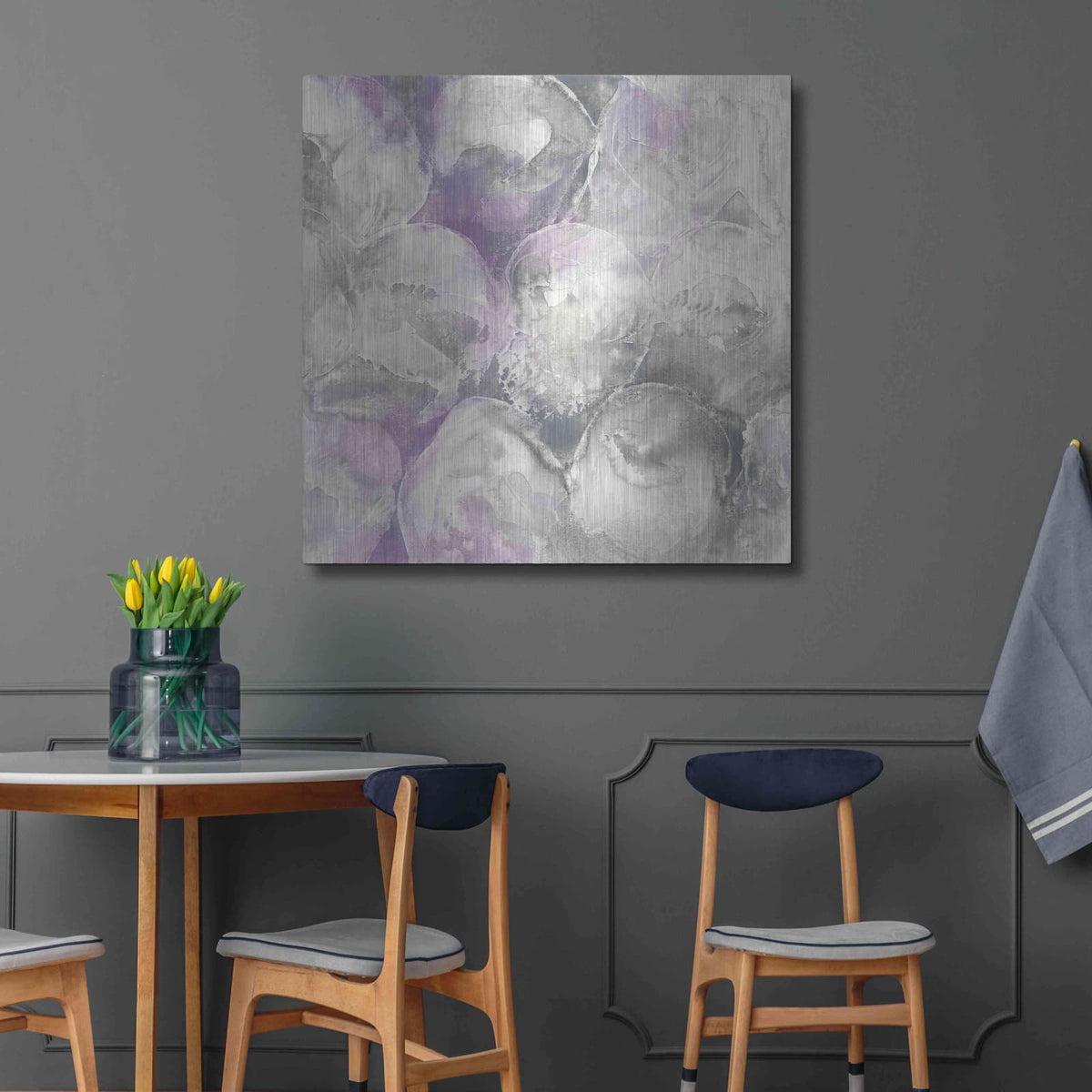 'Amethyst Circles II' by Chris Paschke – Metal Wall Art, 36x36 room view