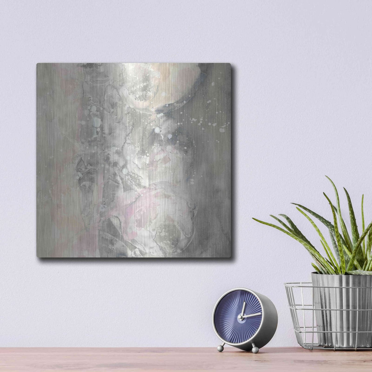 'Blushing Snowflakes I' by Chris Paschke – Metal Wall Art, 12x12 room view