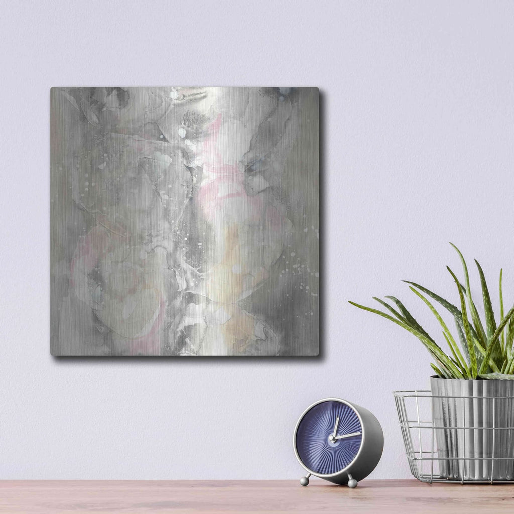 'Blushing Snowflakes II' by Chris Paschke – Metal Wall Art, 12x12 room view