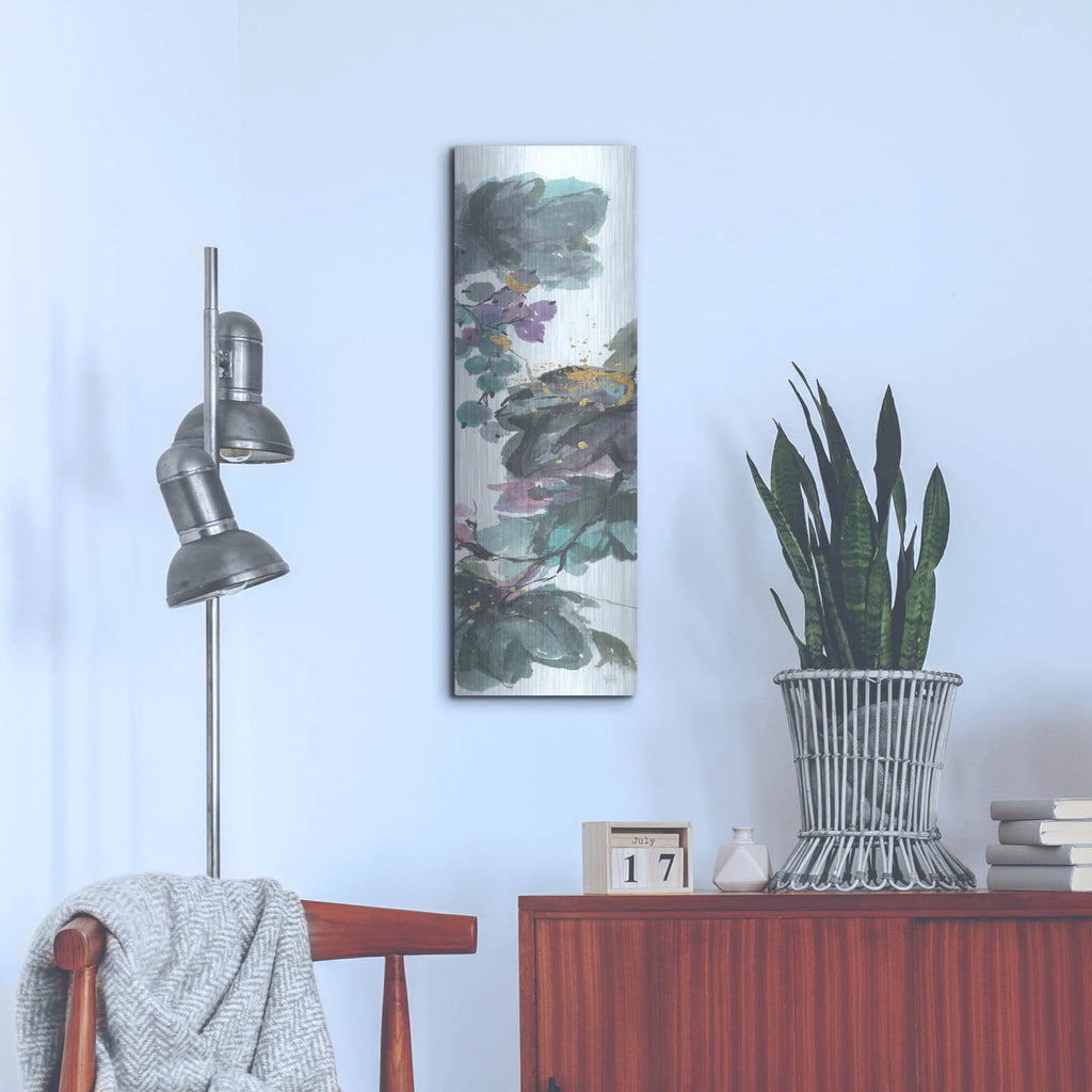 'Amethyst Grape Panel I' by Chris Paschke – Metal Wall Art, 12x36 room view
