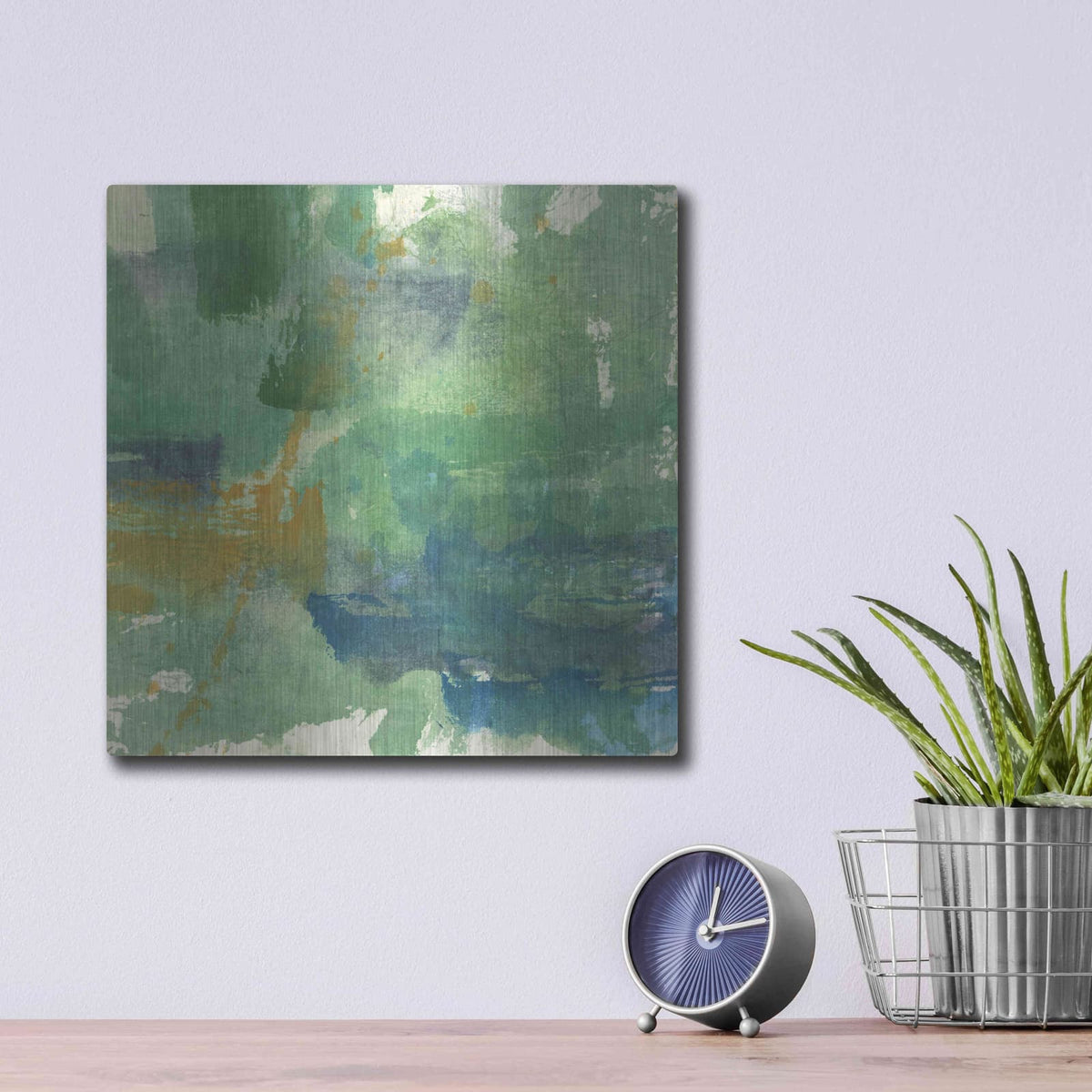 'Blue Accent I' by Chris Paschke – Metal Wall Art, 12x12 room view