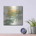 'Textured Gold II' by Chris Paschke – Metal Wall Art, 12x12 room view