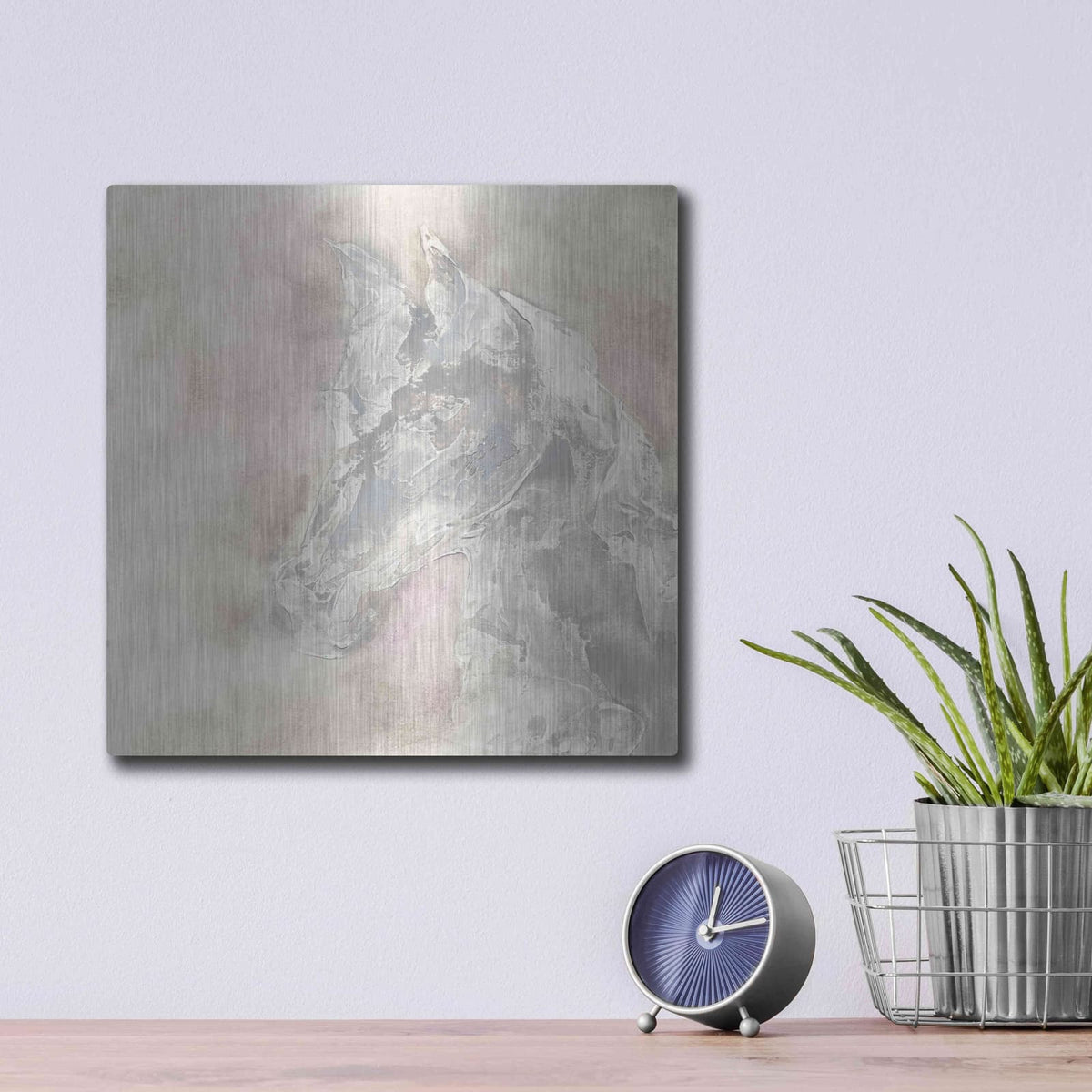 'Gray Head IV' by Chris Paschke – Metal Wall Art, 12x12 room view