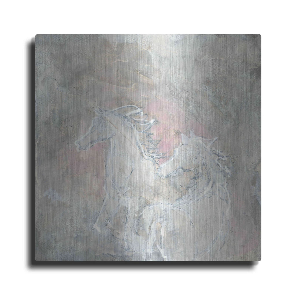 'Blush Horses I' by Chris Paschke – Metal Wall Art