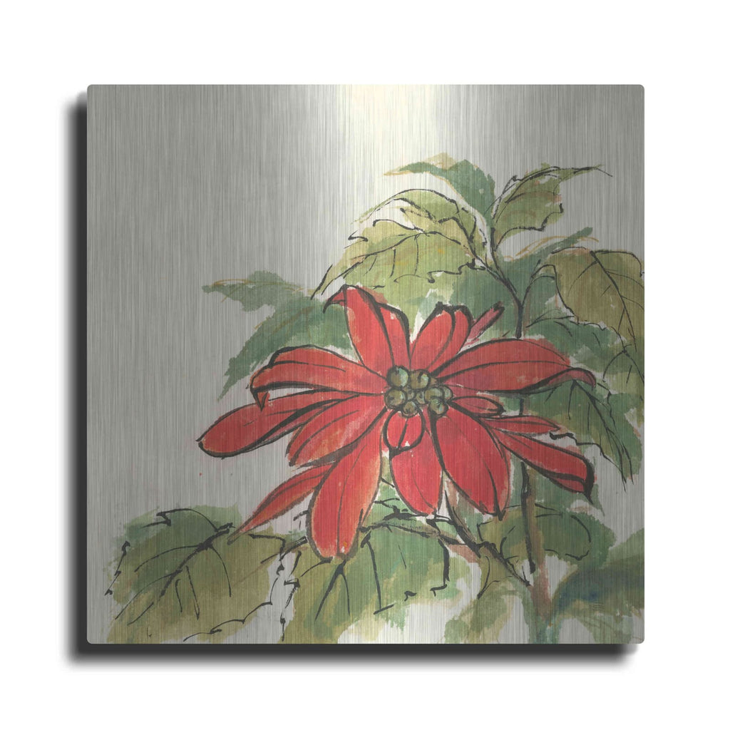 'Poinsettia I' by Chris Paschke – Metal Wall Art