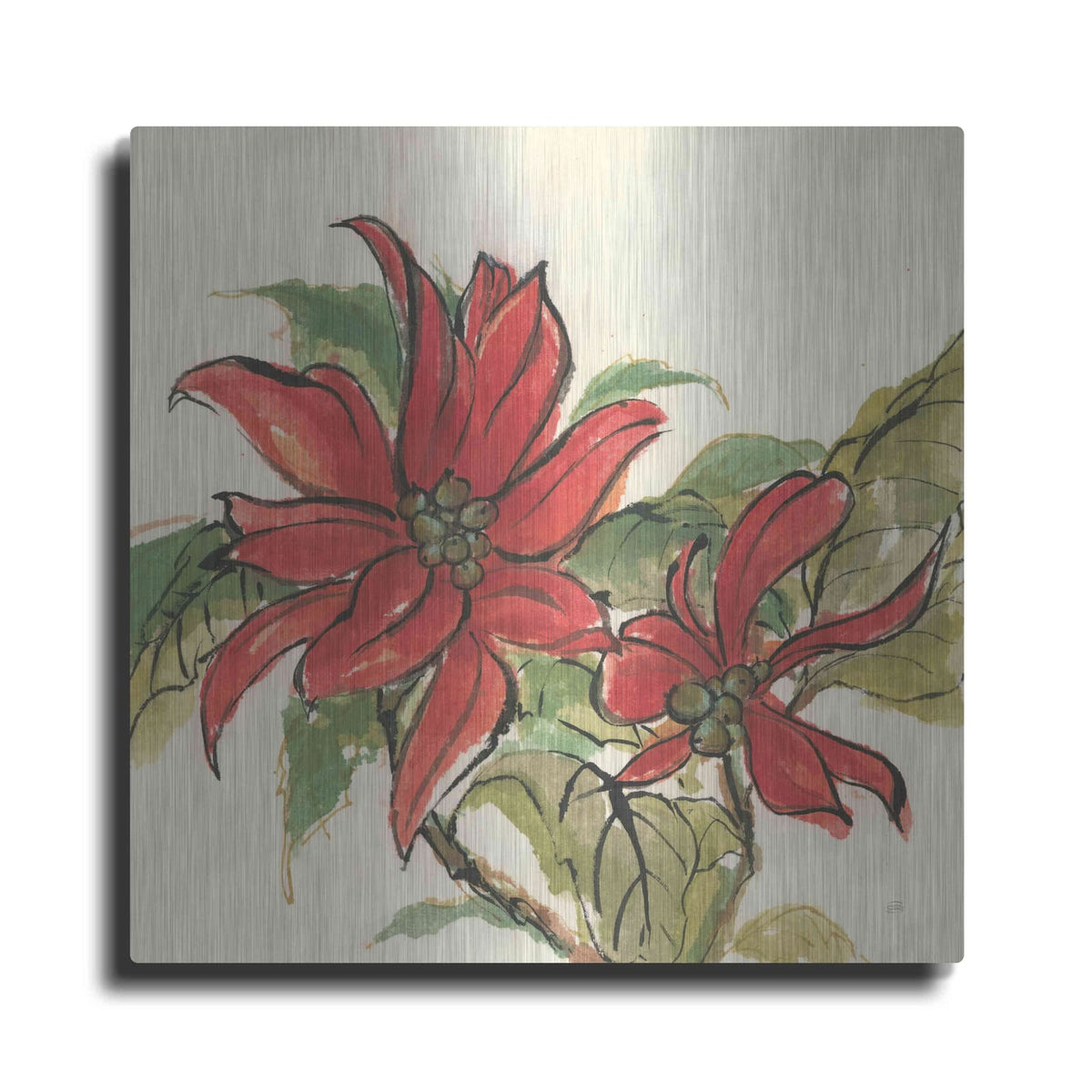 'Poinsettia II' by Chris Paschke – Metal Wall Art