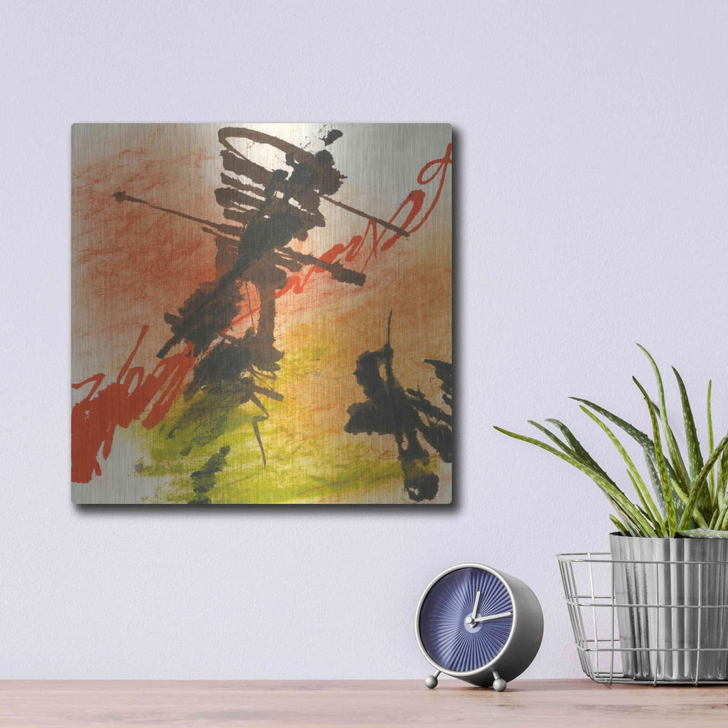 'Graffiti Orange I' by Chris Paschke – Metal Wall Art, 12x12 room view