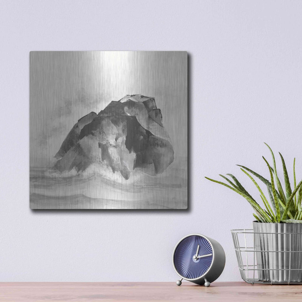'Solitary Rock' by Chris Paschke – Metal Wall Art, 12x12 room view