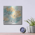 'Teal Buds I' by Chris Paschke – Metal Wall Art, 12x12 room view