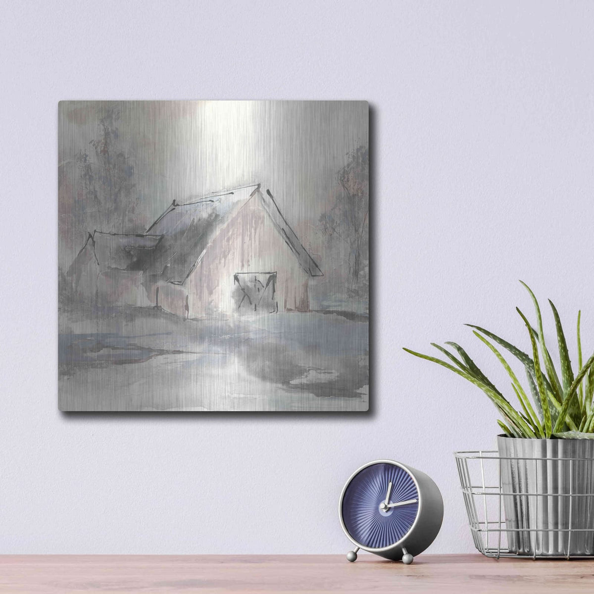 'Barn II' by Chris Paschke – Metal Wall Art, 12x12 room view
