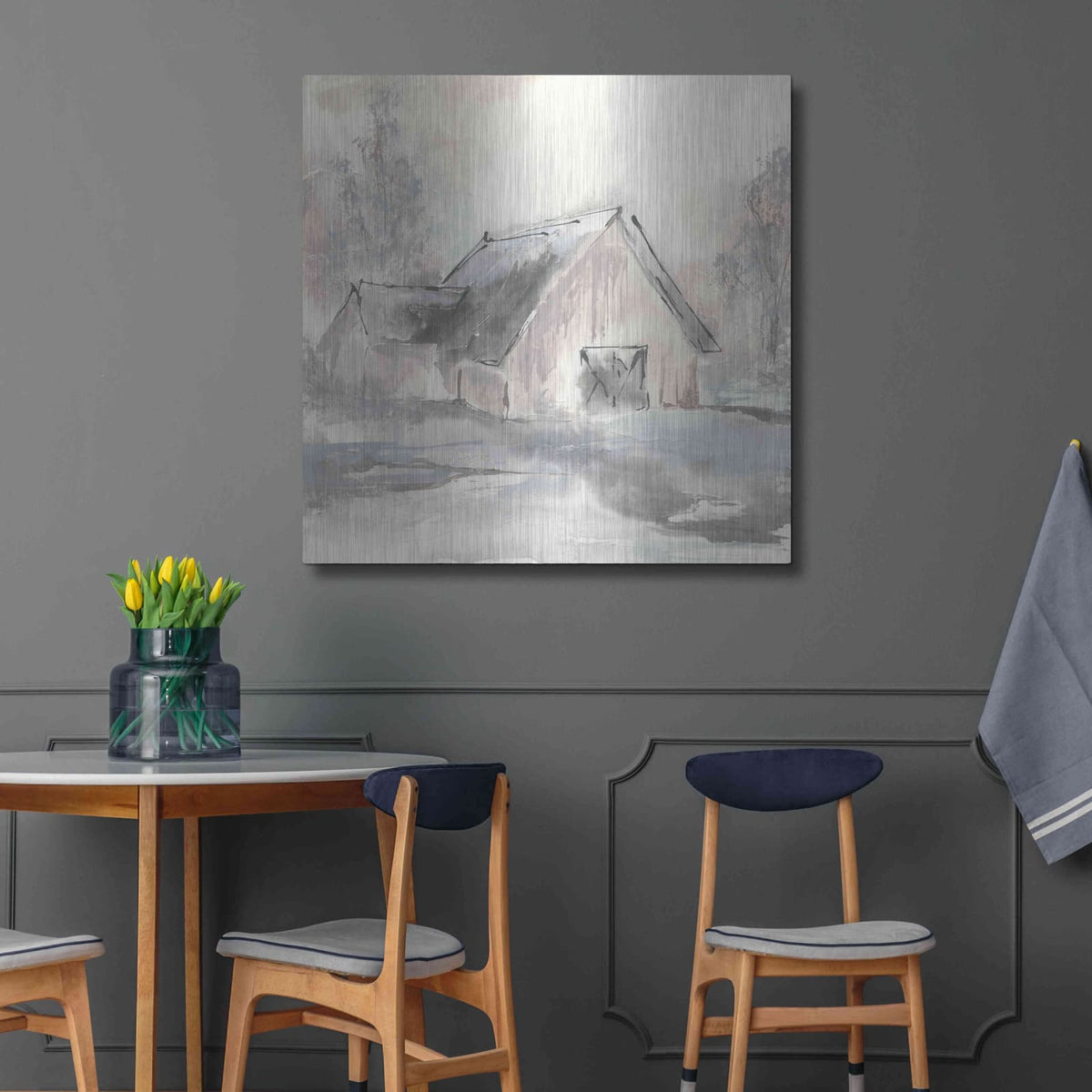 'Barn II' by Chris Paschke – Metal Wall Art, 36x36 room view