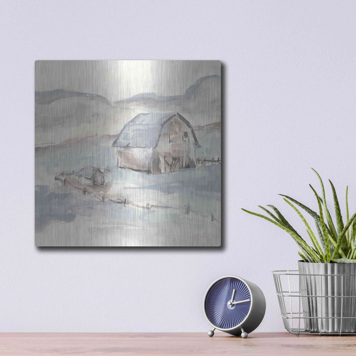'Barn IV' by Chris Paschke – Metal Wall Art, 12x12 room view