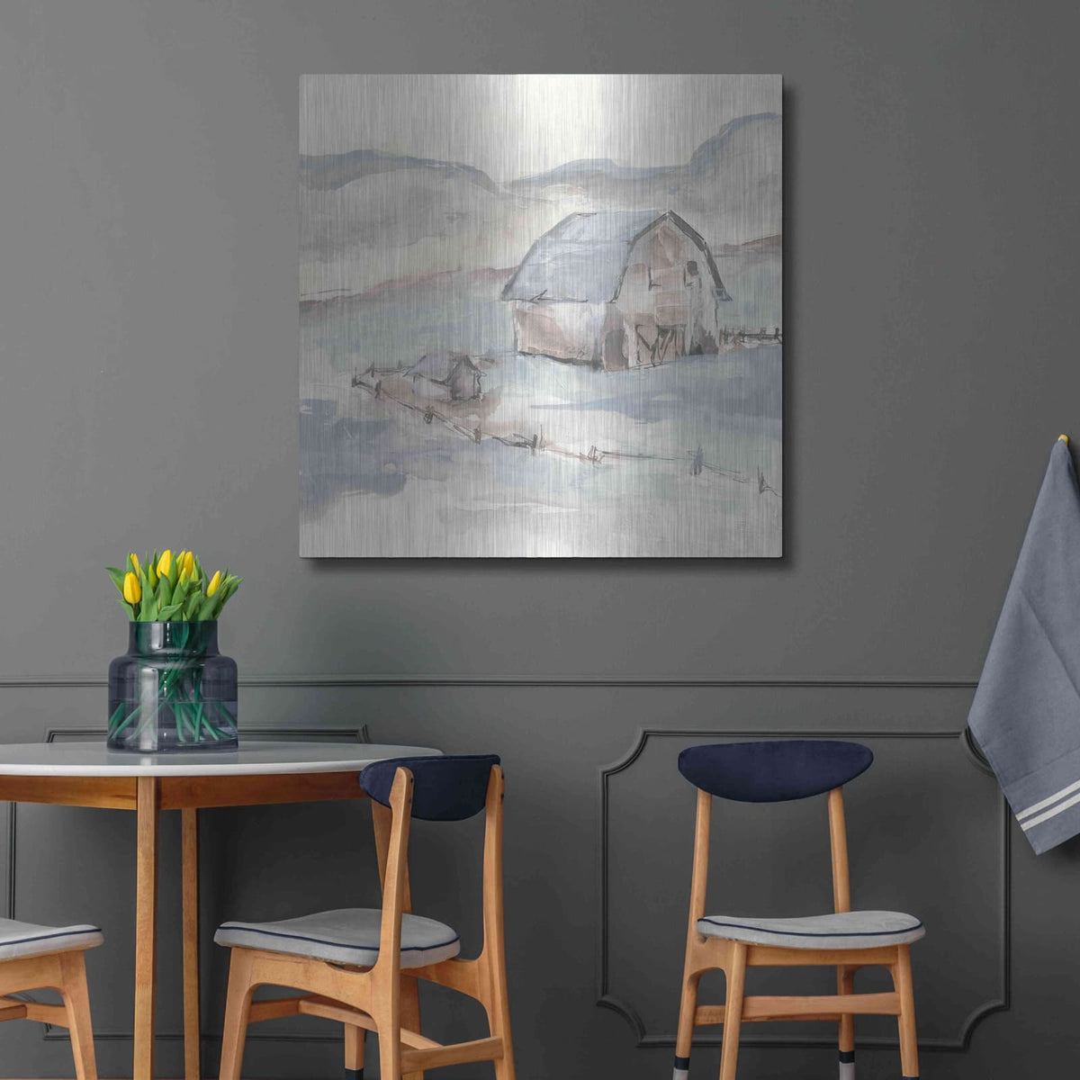 'Barn IV' by Chris Paschke – Metal Wall Art, 36x36 room view