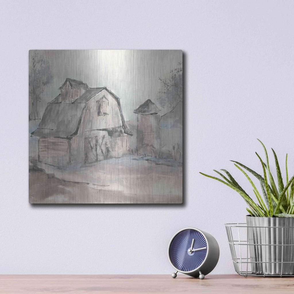 'Barn V' by Chris Paschke – Metal Wall Art, 12x12 room view