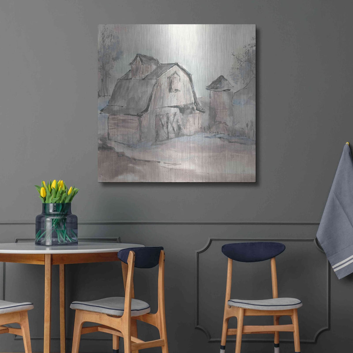 'Barn V' by Chris Paschke – Metal Wall Art, 36x36 room view