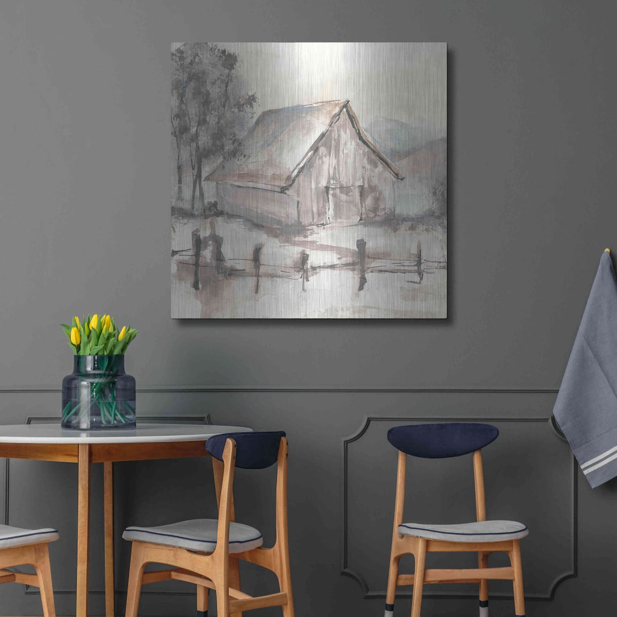 'Barn VII' by Chris Paschke – Metal Wall Art, 36x36 room view