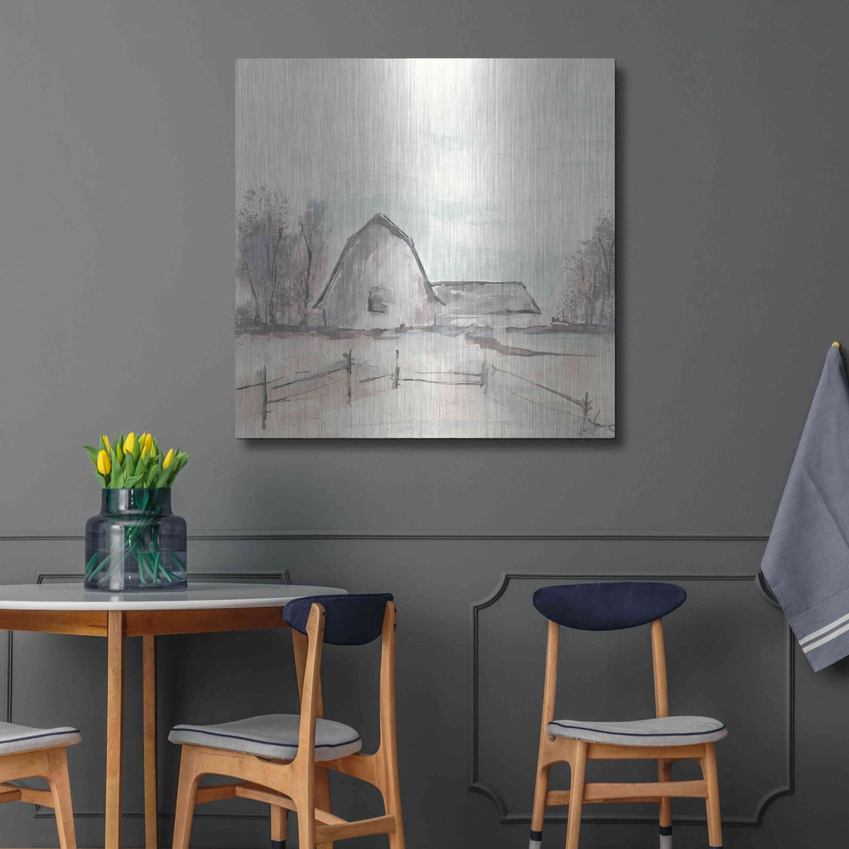 'Barn VIII' by Chris Paschke – Metal Wall Art, 36x36 room view
