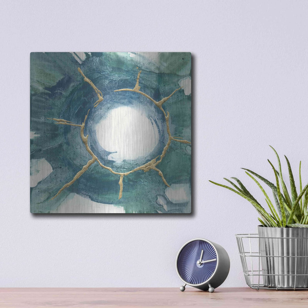 'Dharma Wheel I' by Chris Paschke – Metal Wall Art, 12x12 room view