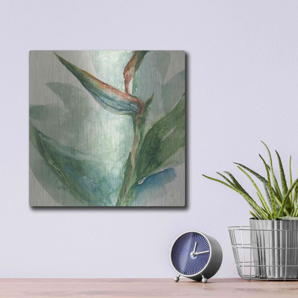 'Exotic Flower III' by Chris Paschke – Metal Wall Art, 12x12 room view