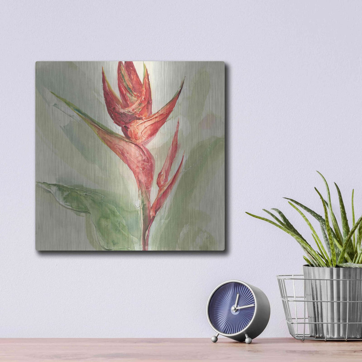 'Exotic Flower IV' by Chris Paschke – Metal Wall Art, 12x12 room view