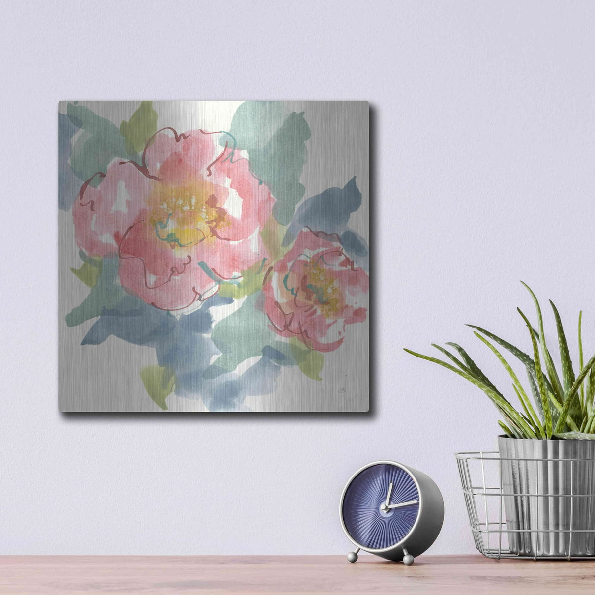 'Peony In The Pink I' by Chris Paschke – Metal Wall Art, 12x12 room view