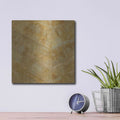 'Gilded Herringbone I' by Chris Paschke – Metal Wall Art, 12x12 room view