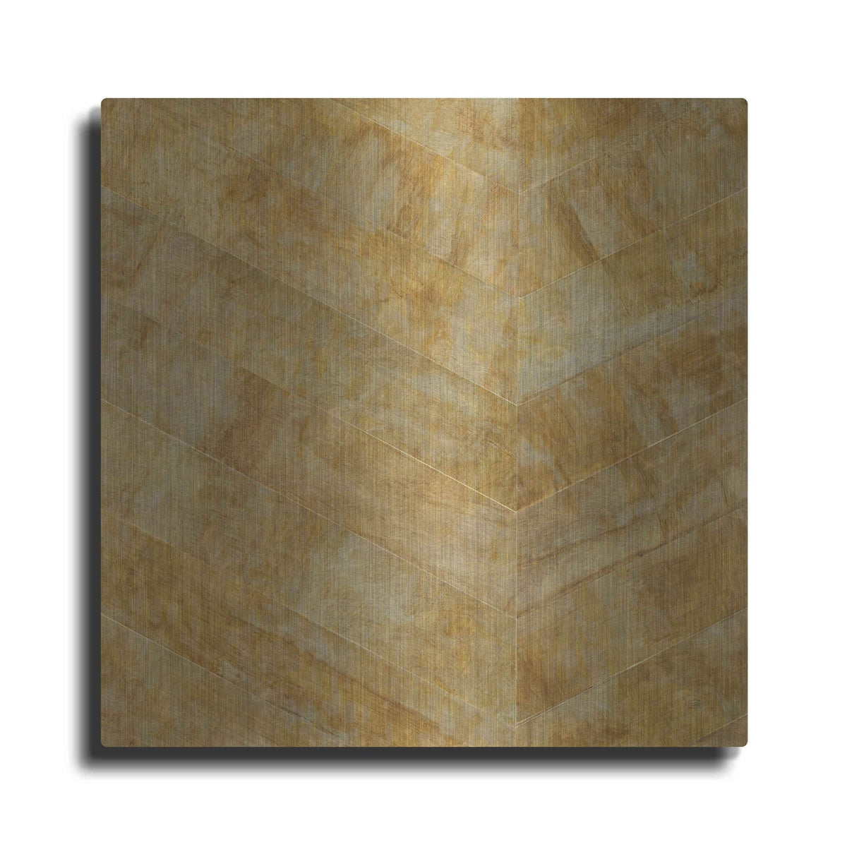 'Gilded Herringbone I' by Chris Paschke – Metal Wall Art