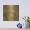 'Gilded Herringbone II' by Chris Paschke – Metal Wall Art, 12x12 room view