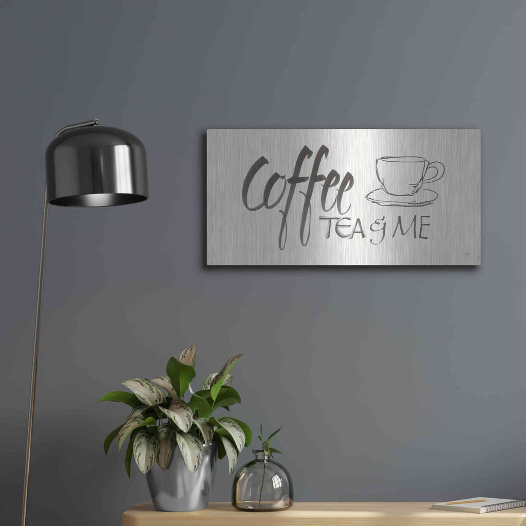 'Coffee Sayings II' by Chris Paschke – Metal Wall Art, 24x12 room view