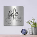'Coffee Sayings V' by Chris Paschke – Metal Wall Art, 12x12 room view