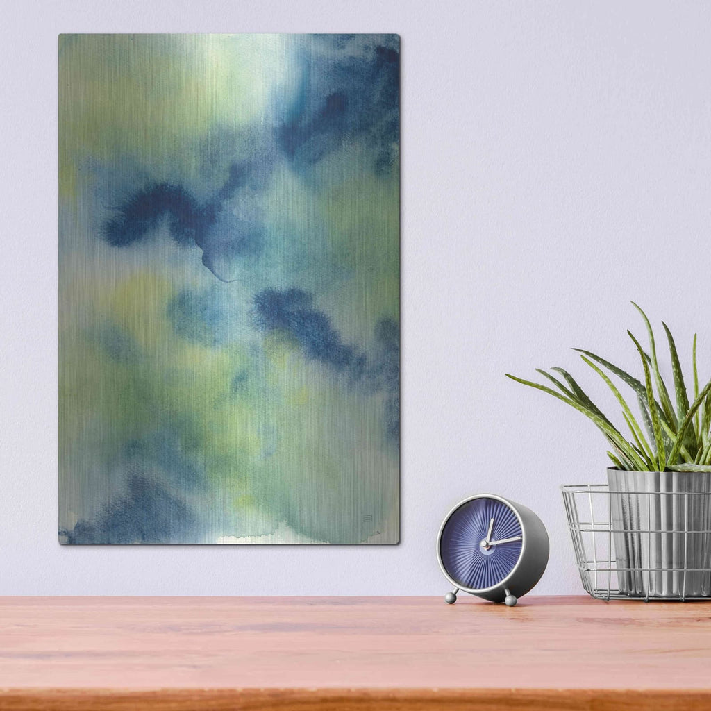 'Indigo Flow I' by Chris Paschke – Metal Wall Art, 12x16 room view
